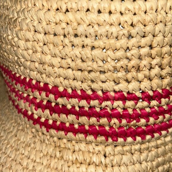 Fun 🤩 Hat 👒 fabulously flexible Pack away!!! ✈️ 🏝️ 🕶️ 👄 💄 Pink Stripes - Picture 15 of 17